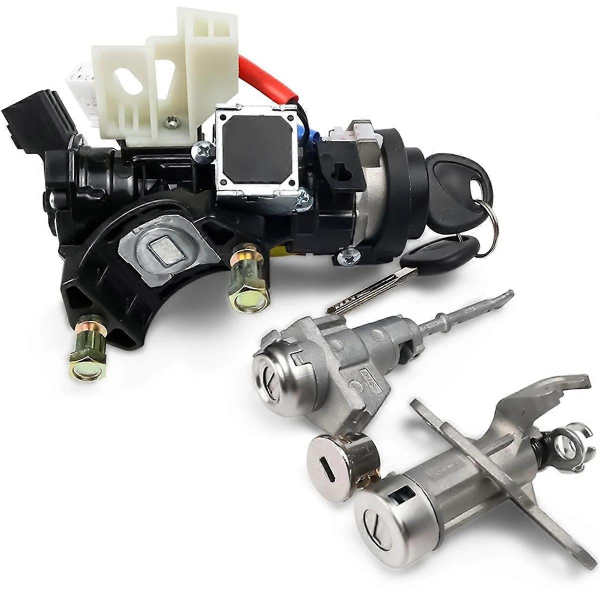 81905-C2510 Full Ignition Switch Set Assembly & 2 Door Lock & Glovebox Lock & 2 Key Fit for 2015-20