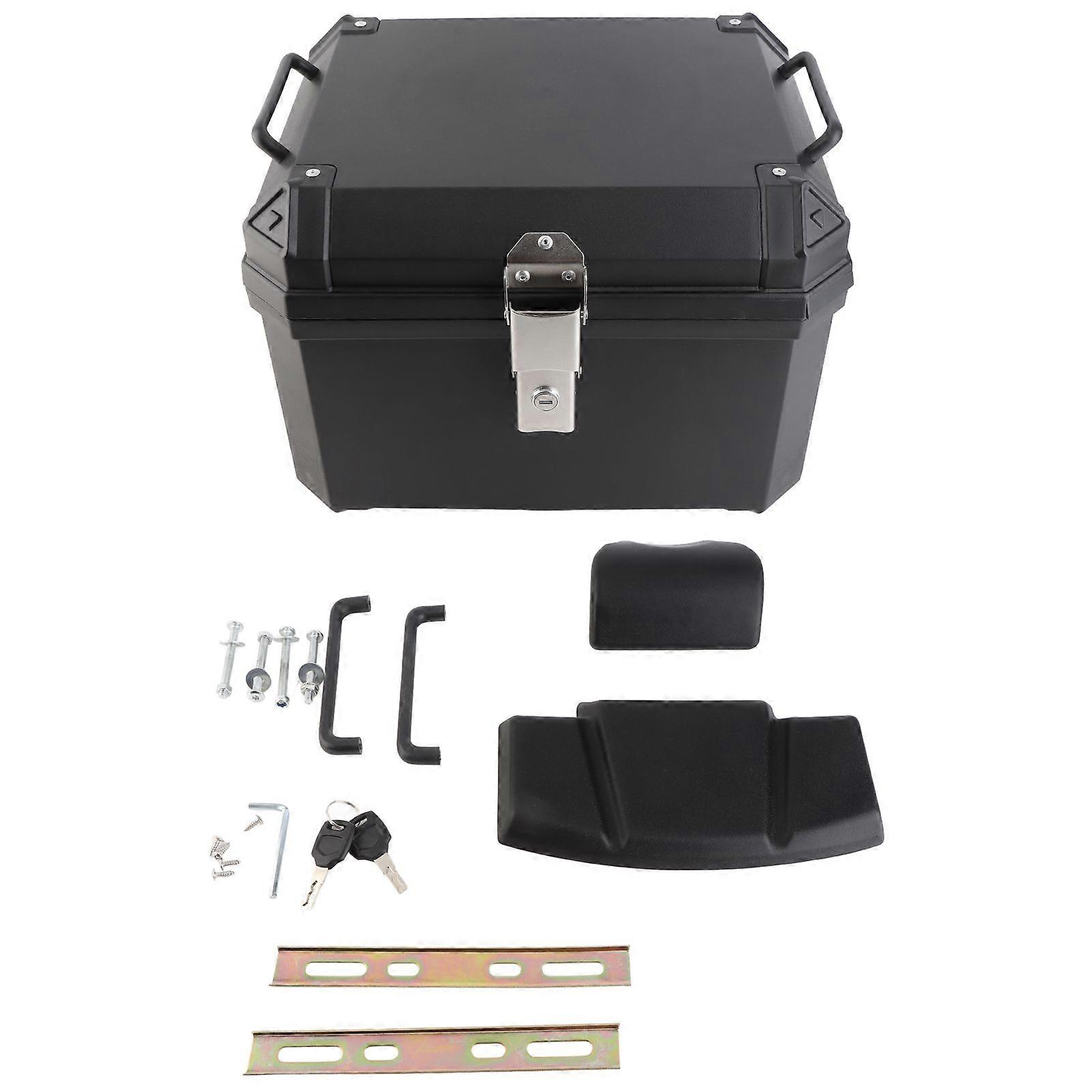 Motorcycle Tailbox 45L Large Capacity Water Resistant ABS Motorcycle Rear Top Box with Antitheft Lock