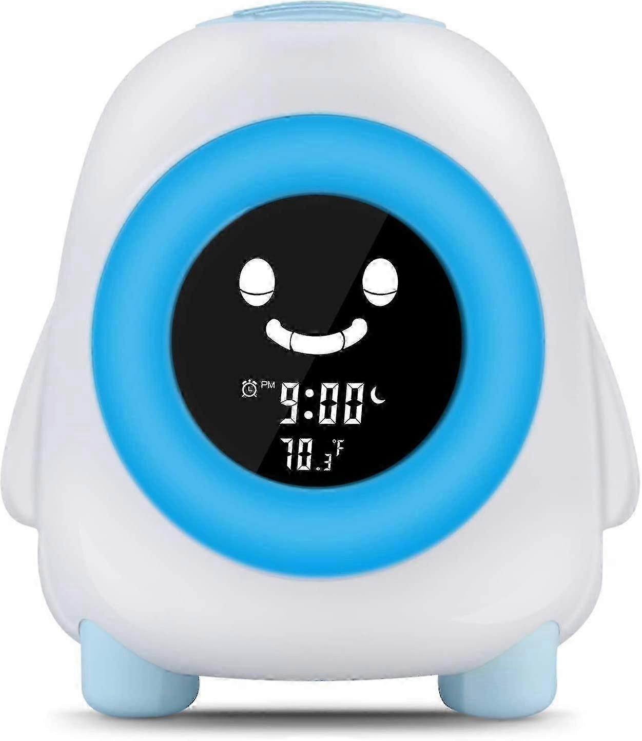 Kids Alarm Clock, Wake Up Lights 5 Colors 5 Sounds Night Light Table Lamp Bedside Lamp