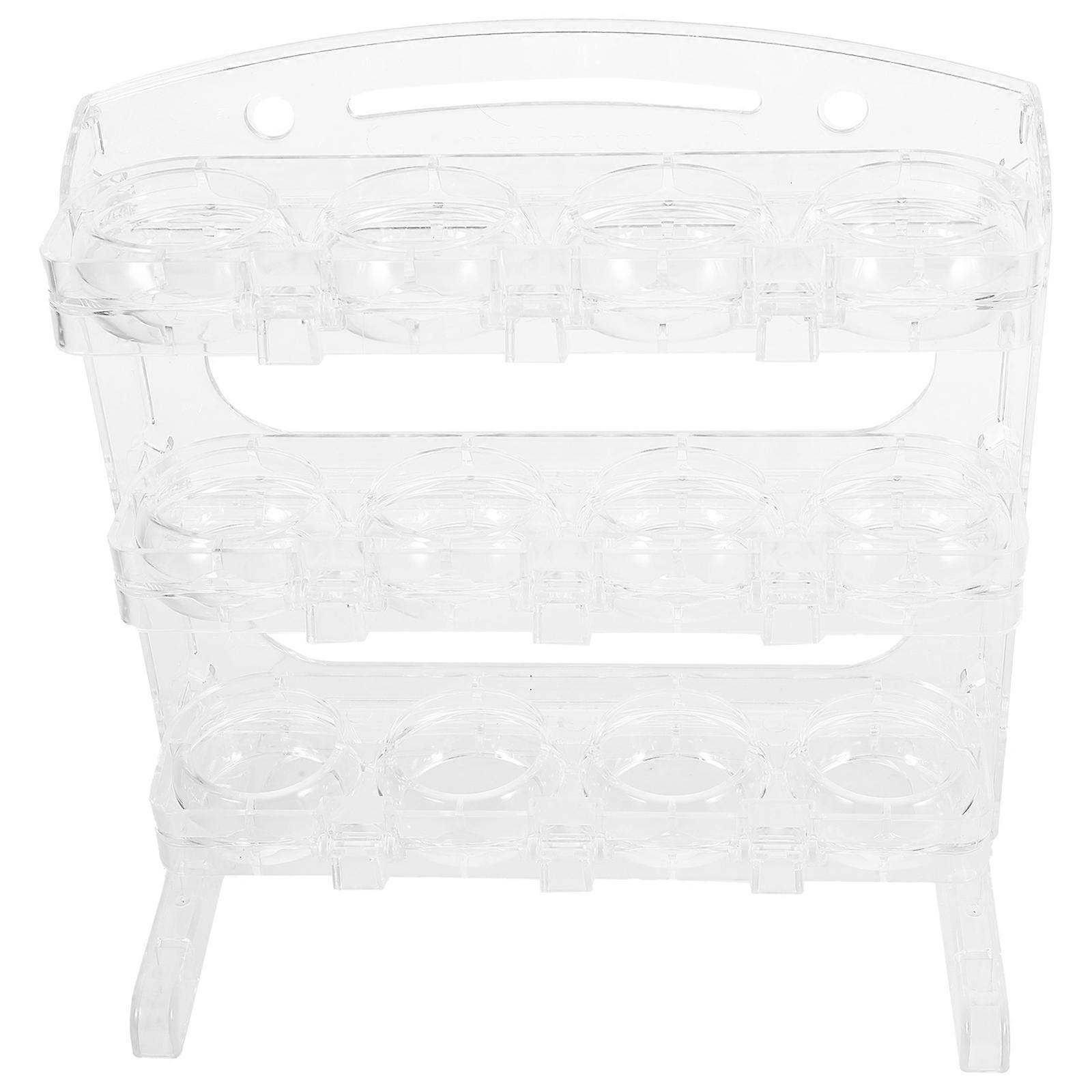 Transparent Egg Organizer 2Pcs For Kitchen Storage Space-saving Practical Use Rectangular Shape 20X20X11CM