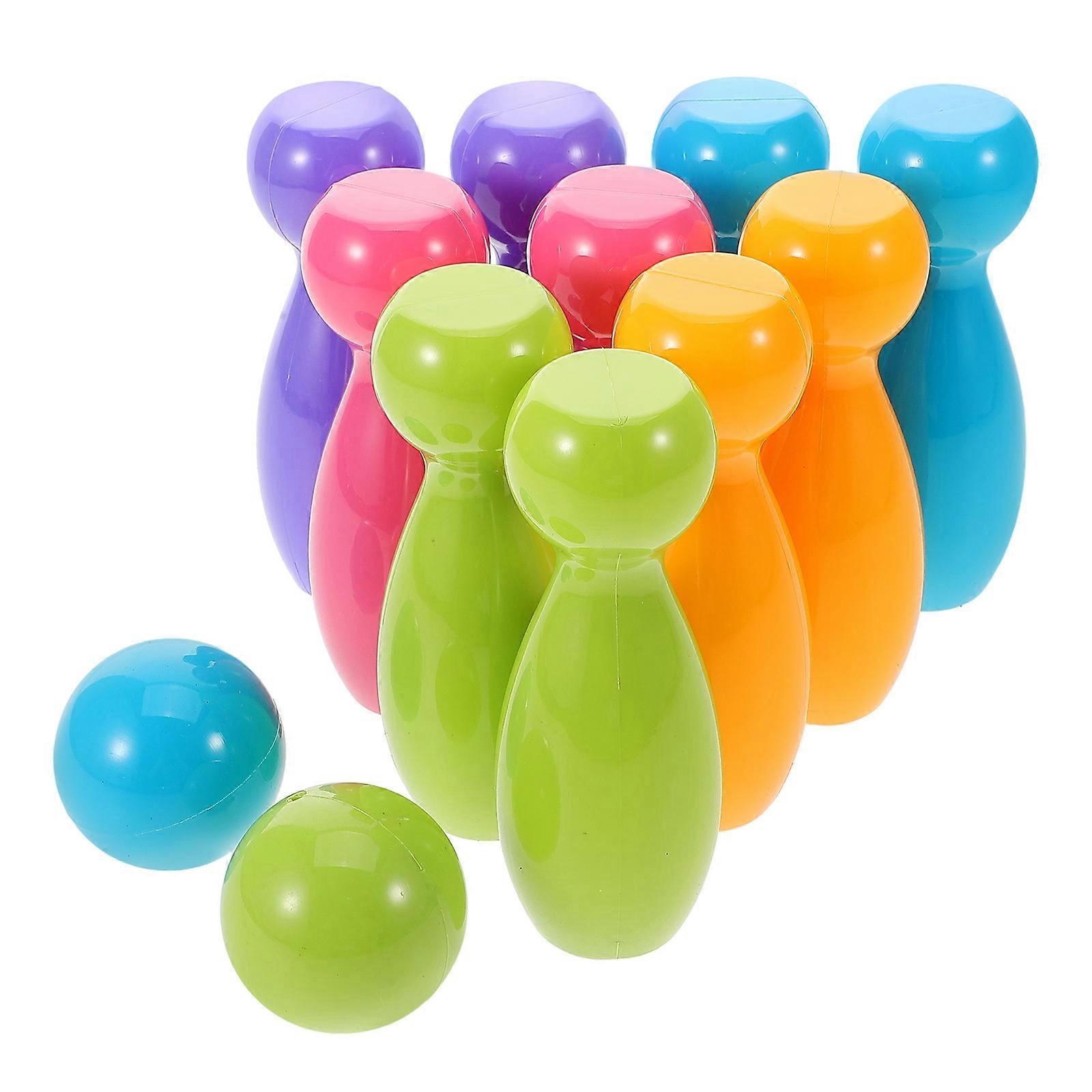 Toddlers Bowling Set Multi-Colored Plastic Material Special Occasions 1Set