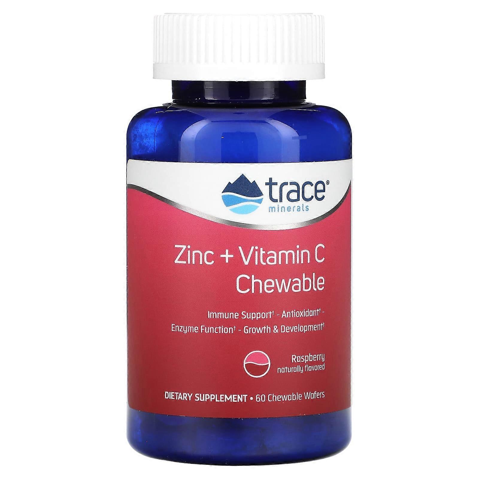 Zinc + Vitamin C Chewable, Raspberry, 60 Chewable Wafers