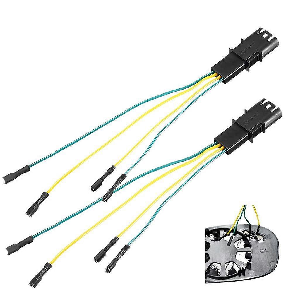 2 Pack Side Mirror Heating Function Connector Cable Wire for BMW 3 4 5 6 7 Series F01 F02 F10 F11 F12 F13 F18 E90 E60