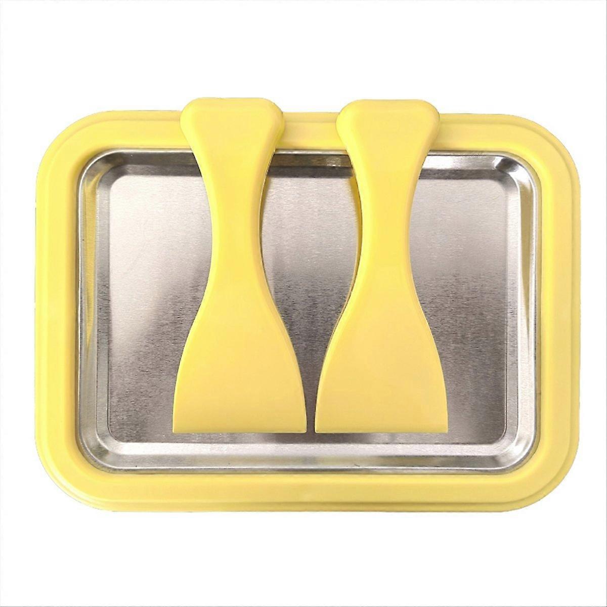 Fried Yogurt Machine Home-Made Mini Fried Ice Machine Yellow