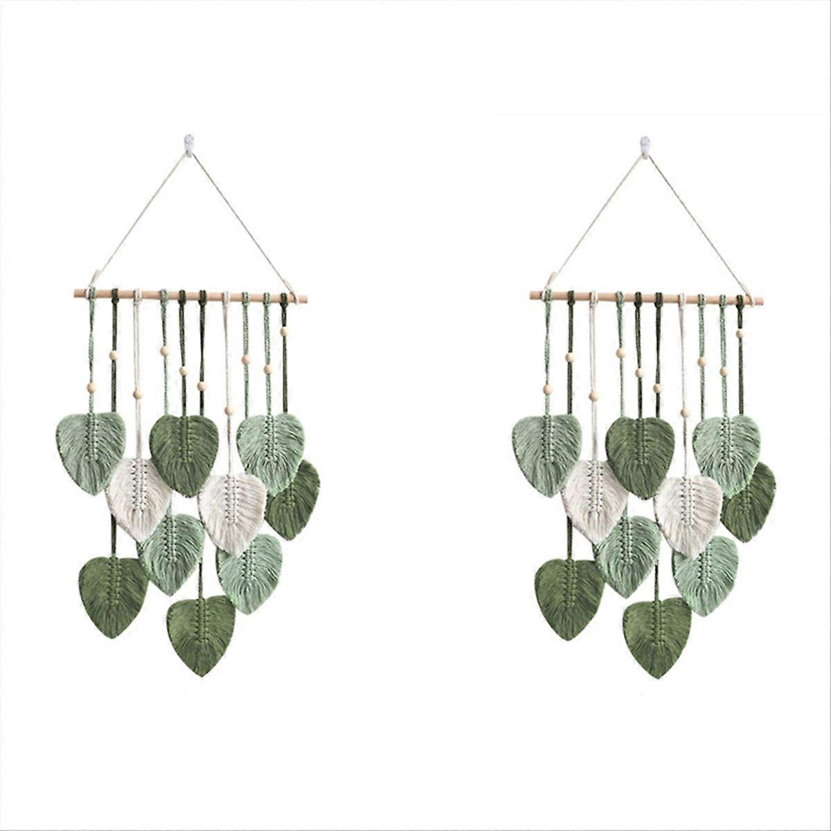 Leaf Macrame Wall Hanging Boho Room Home Decor