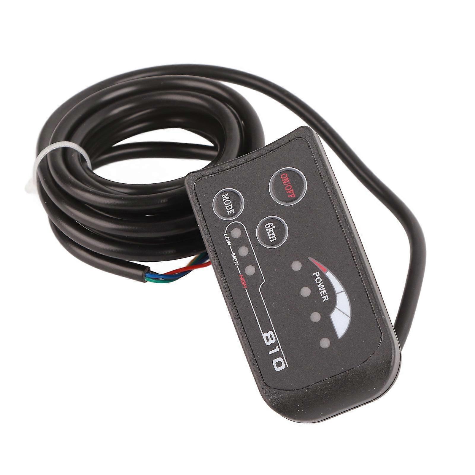 Electric Bicycle 810 LED Display With 5 Wire Cable Control Panel