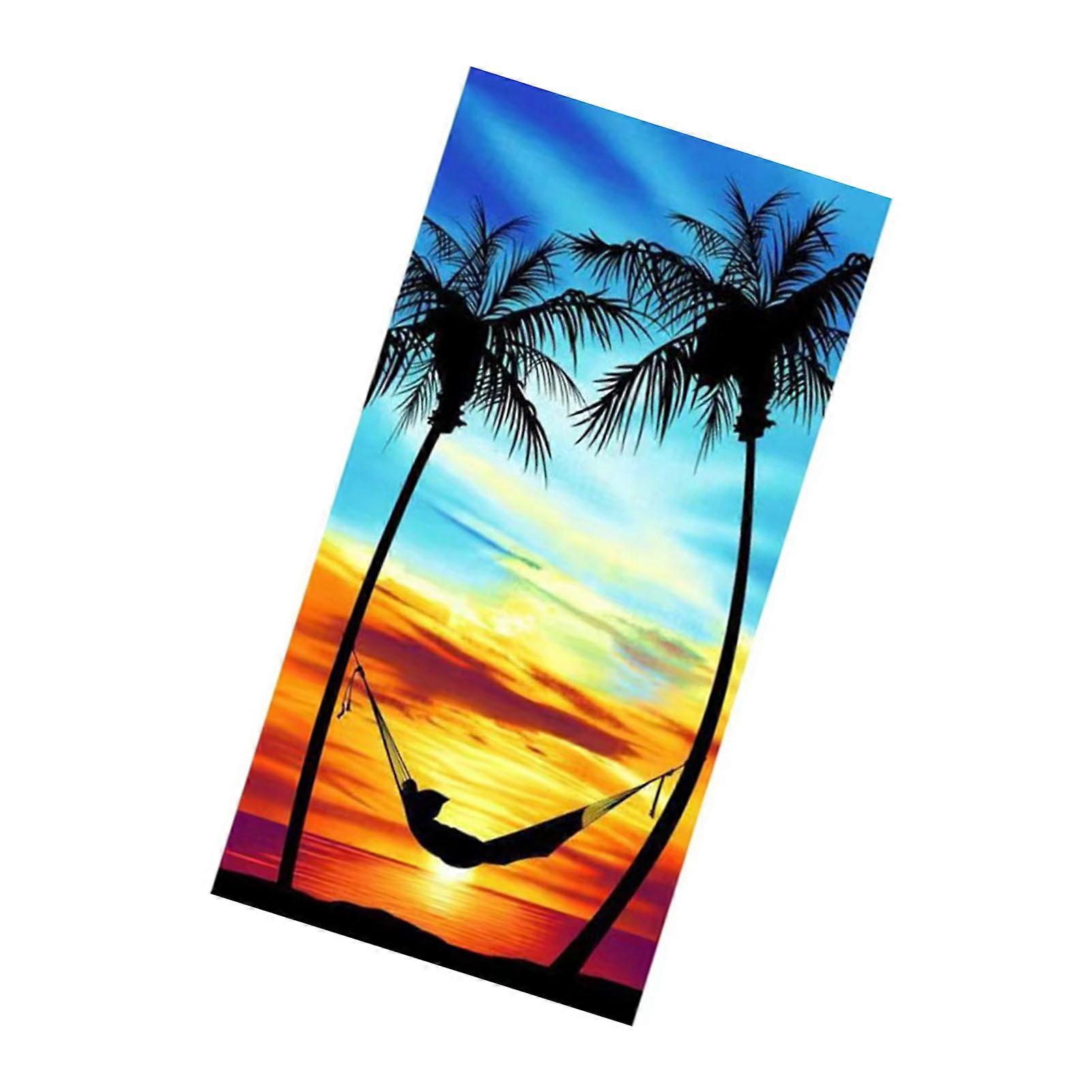 Bath Towel Microfiber Print Fast Dry Beach Towel Type 16 