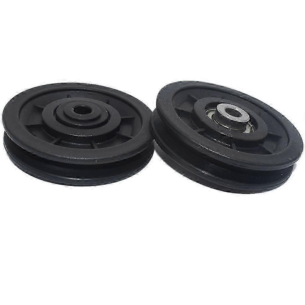 2 Pcs Heavy Duty Nylon Pulley Rollers with Bearings for Exercise Equipment