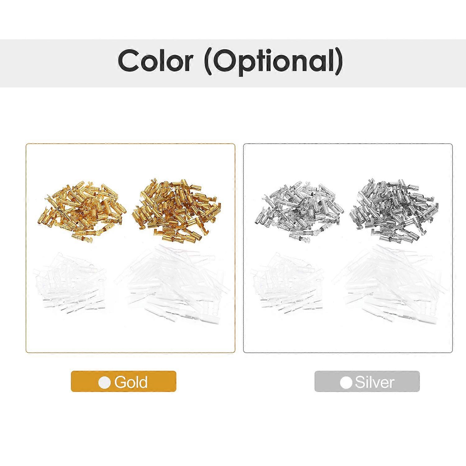 200 PCS Wire Terminal Kit Bullet Connector Set Includes 4.0 mm Brass Male and Female Bullet Terminal