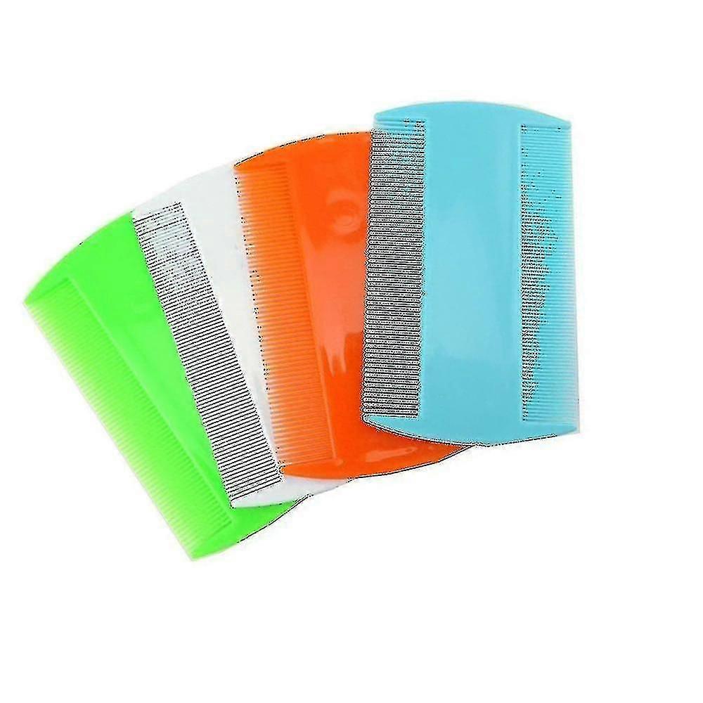 4 Pcs Double Sided Lice Flea Combs, Cat/Dog/Pet Grooming Fine Tooth