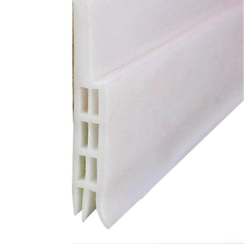 Door Draft Stopper Weather Stripping 100CM Seal Strip for Wind Dust Noise Energy Saving White