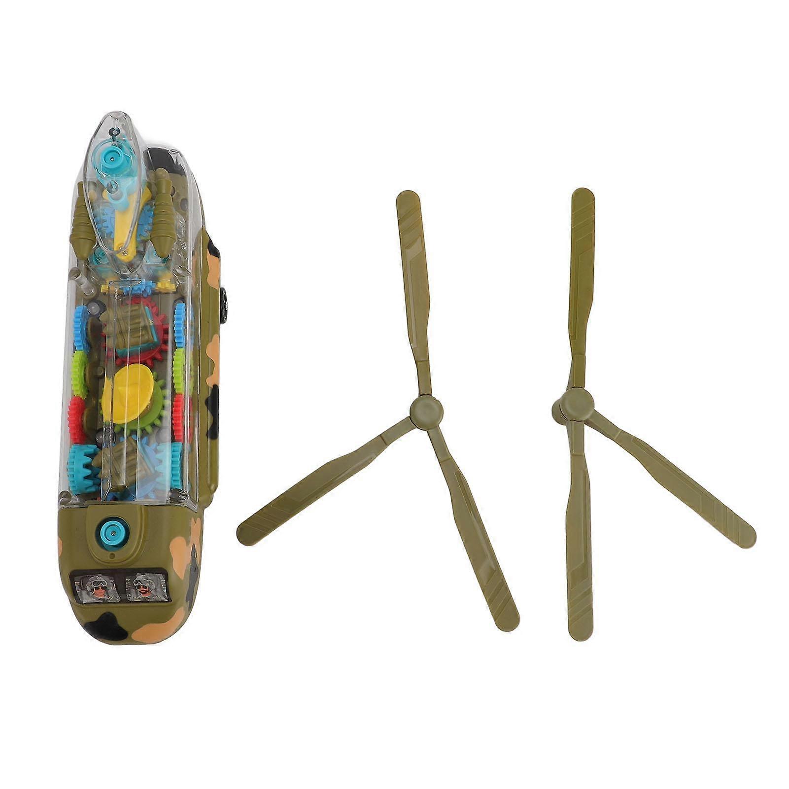 Light Up Transparent Toy Helicopter Omnidirectional Obstacle Avoidance Transport Helicopter Toy