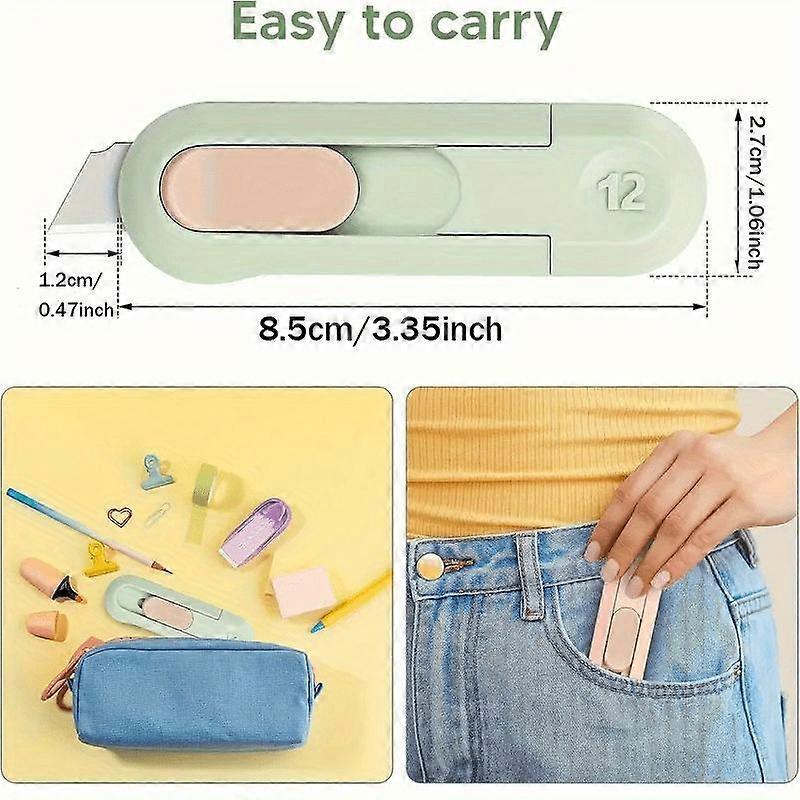 Wrap Box Opener Set 4 Counts Precision Mini Cutters for Effortless Unpacking Portable Box Cutter Letter Opener Gift Wrap Cutter for Home Sch