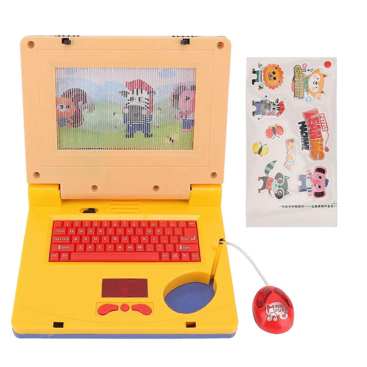 Kids Learning Laptop Educational LED Music Electronic Cognitive Development Simulation Computer Toy 