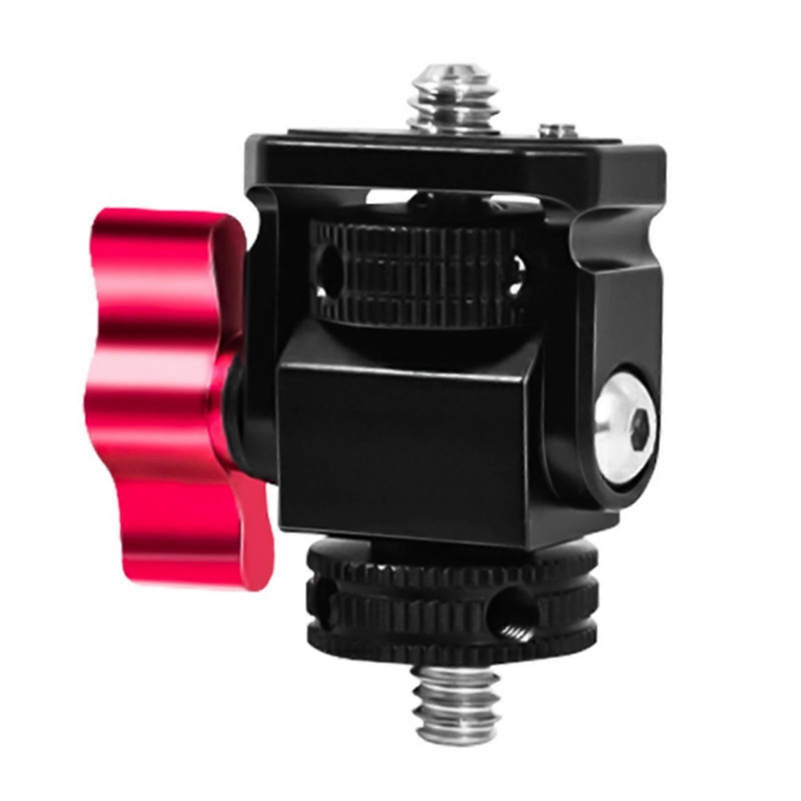 Adjustable Camera Monitors Mount Camera Bracket Standard 1/4in 360 Degree Rotate 180° Tilt with/without Handle Knob Multicolor