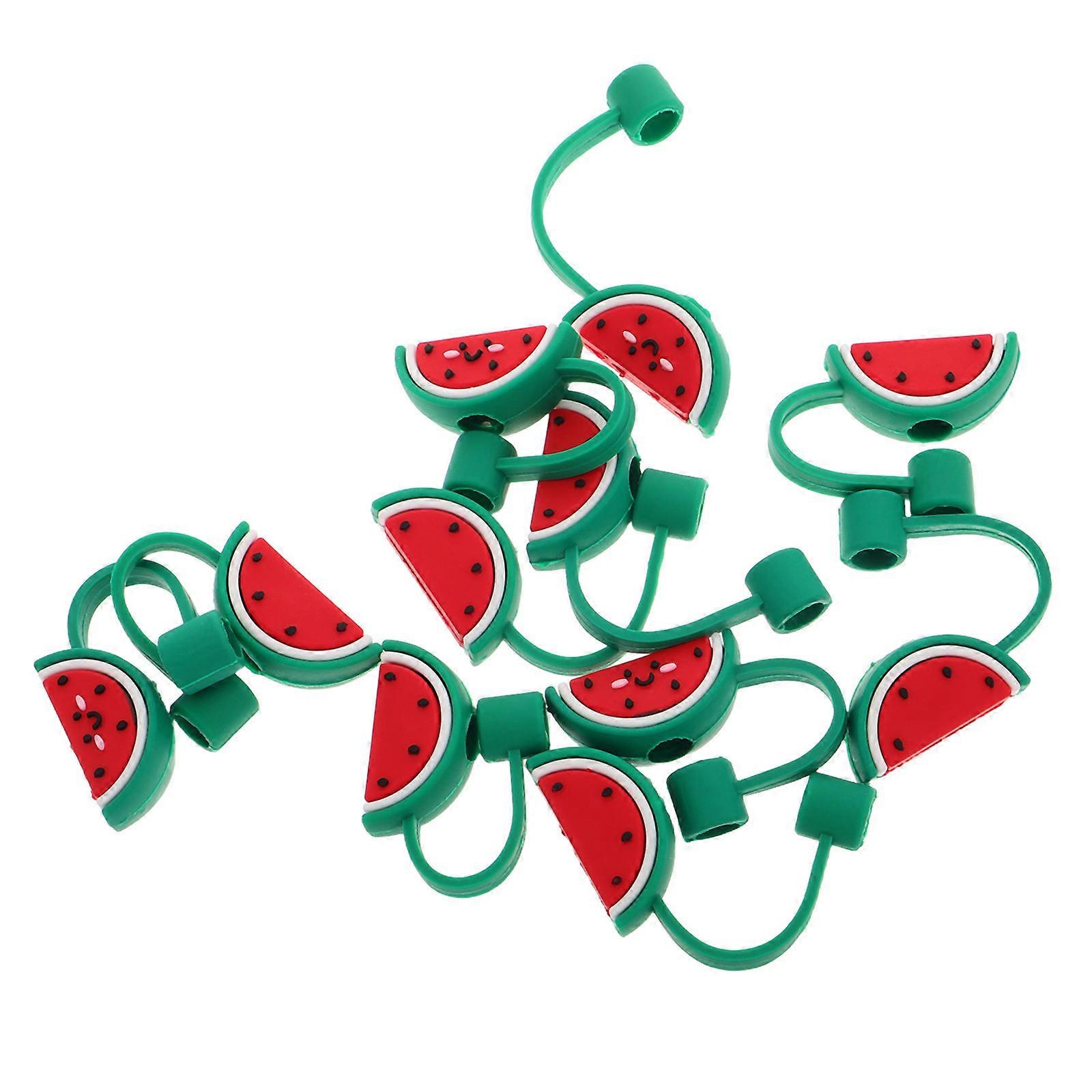 Watermelon Straw Topper Reusable Straw Lid Cap for Tumblers 10Pcs