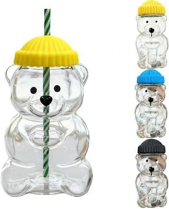 Gobelet à paille ours 2025, 59 cl, avec couvercle et paille, vert multicolore