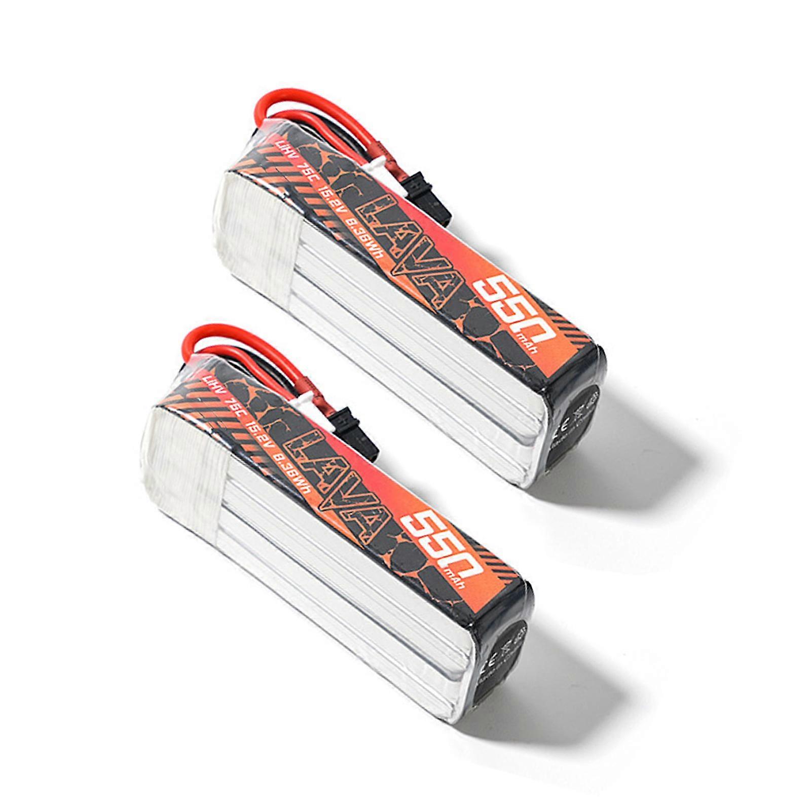 Pack of 2pcs 2S 3S 4S 550mAh UAV Battery XT30 16AWG Connector for Aircraft and UAV Extended Flight Time Multicolor