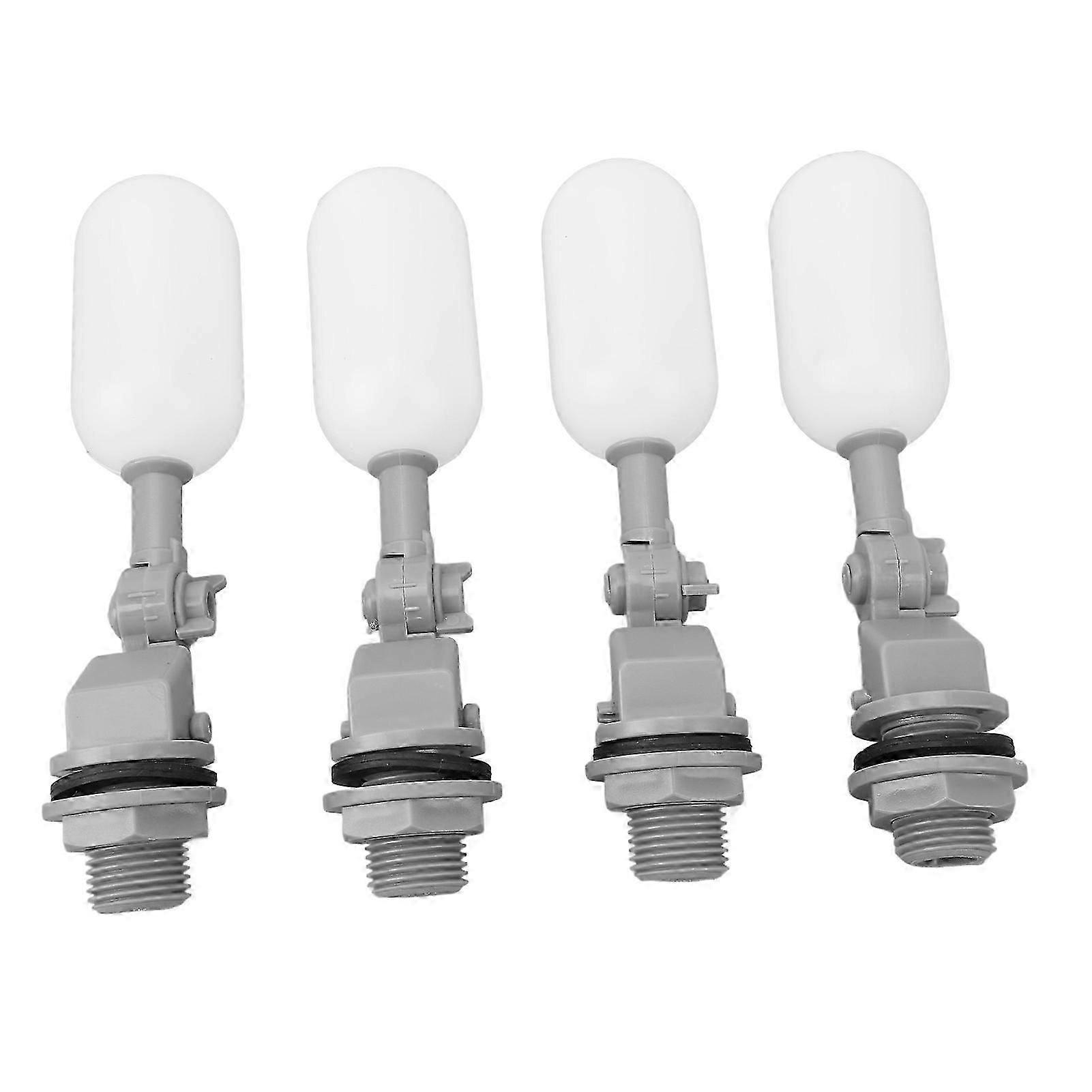 4PCS Float Ball Valve DN15 1/2 Inch ABS PE Water Tank Humidifier Mini Float Valve with Adjustable Arm compatible Automatic Water Level Control