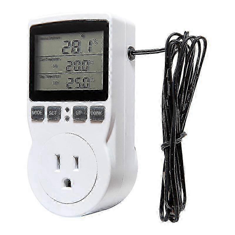 2026 Digital Temperature Controller Power Socket Outlet EU Plug Thermostat With Timer Switch Sensor Probe Heating Cooling