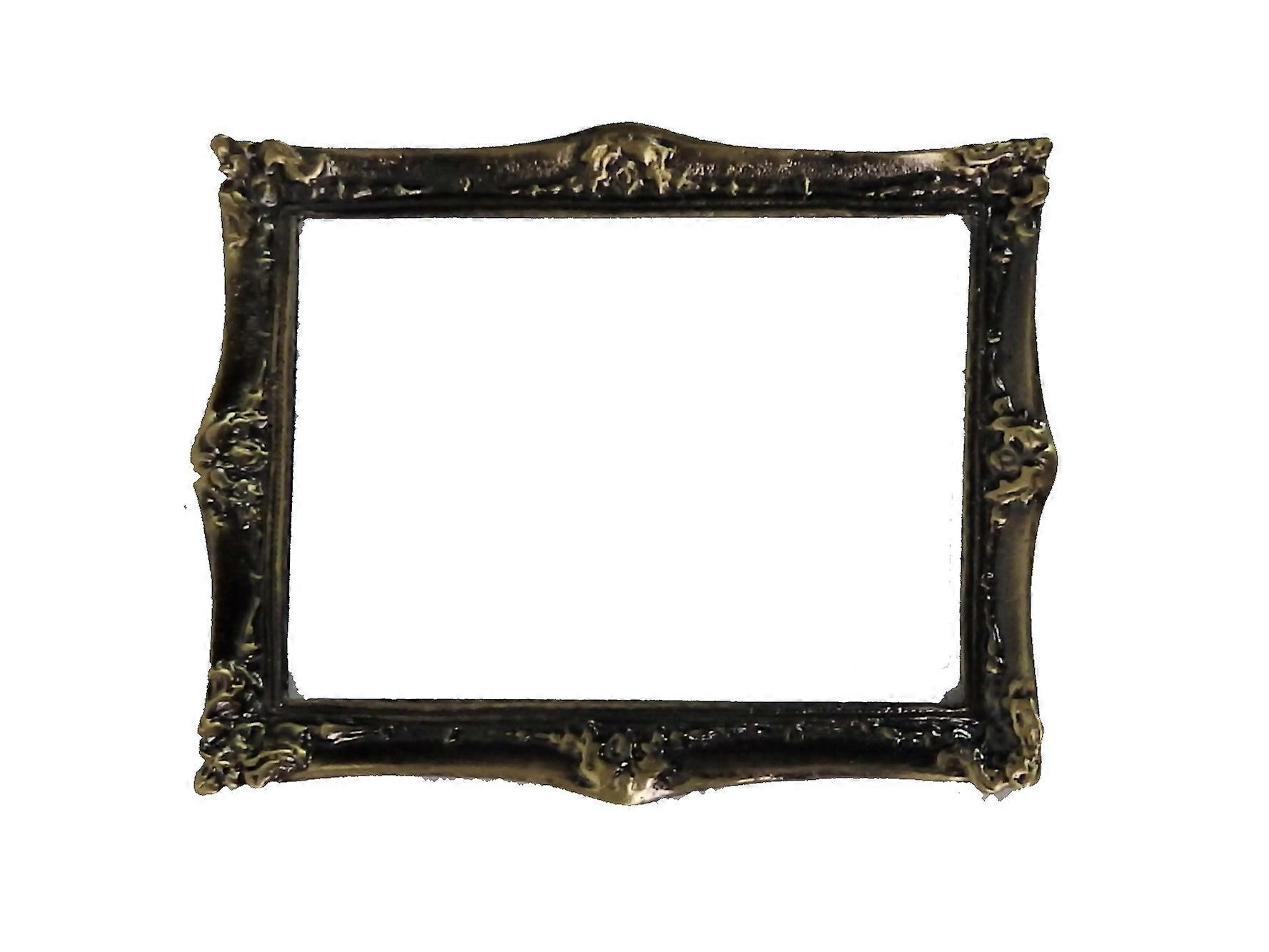 Dolls House Empty Antique Gold Picture Painting Frame Rectangular Sm