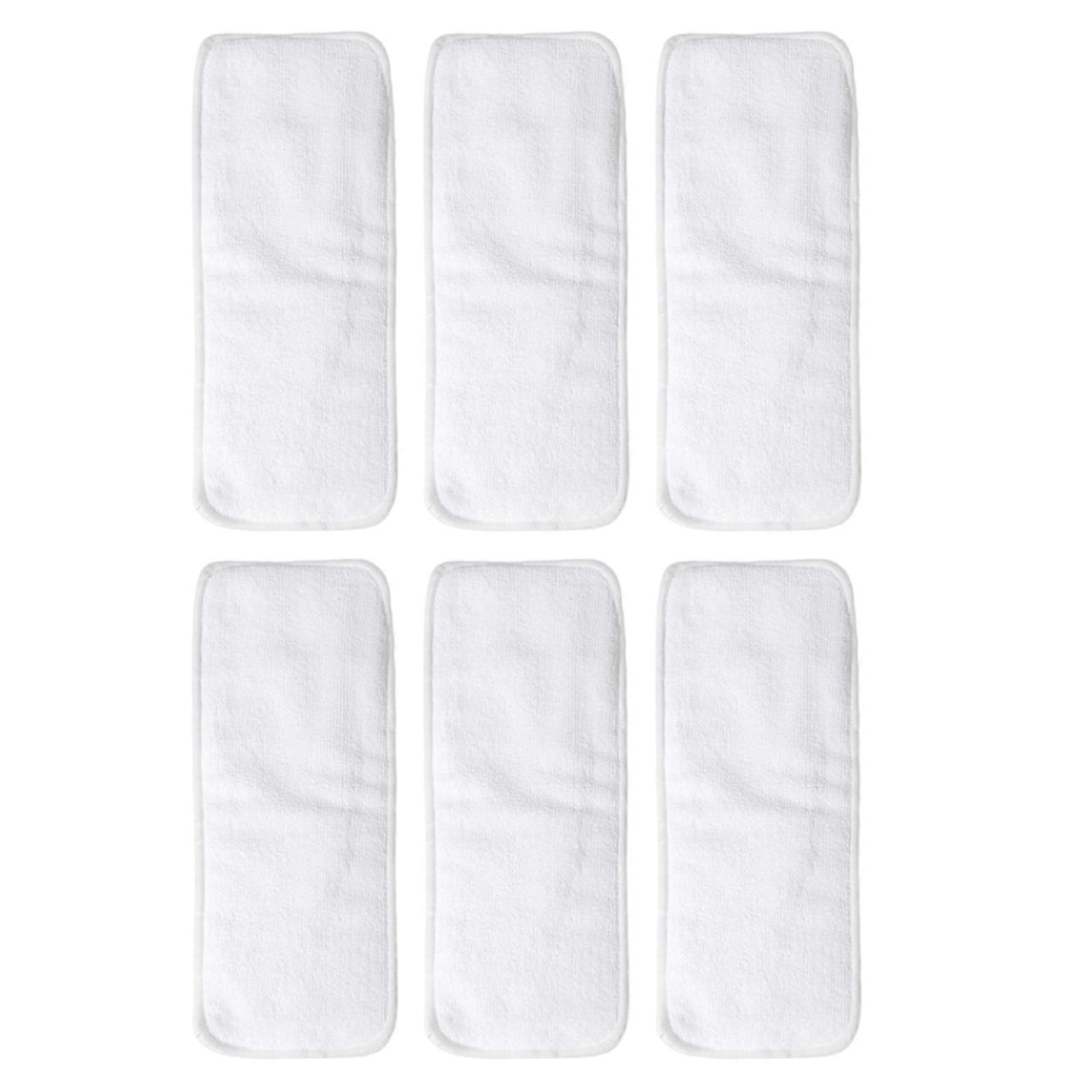 6 Pack Bamboos Washable Diaper Inserts Soft Moisture Absorbing Breathable Reusable Infant Baby Nappy Liners Accessories Multicolor