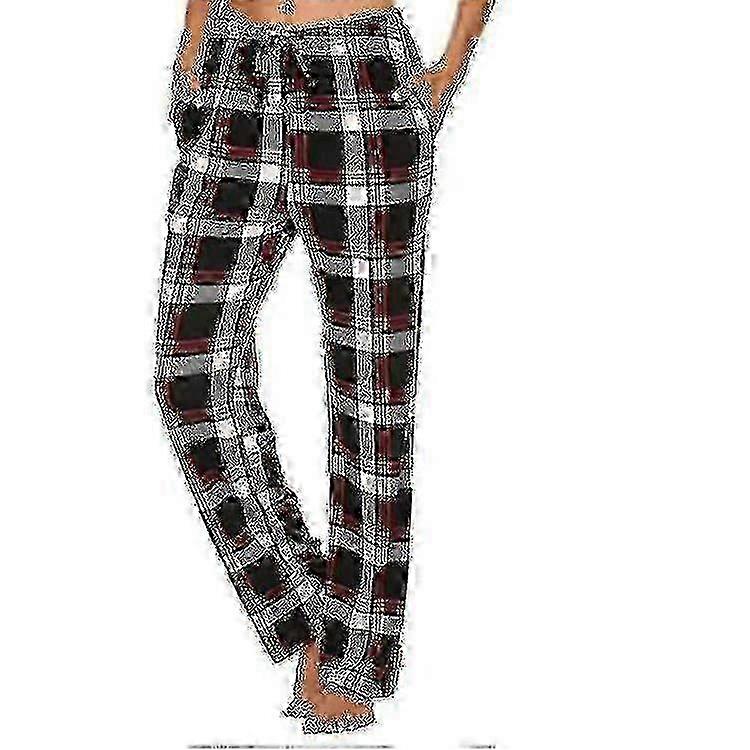 Men Soft Flannel Checked Pajama Pants f74