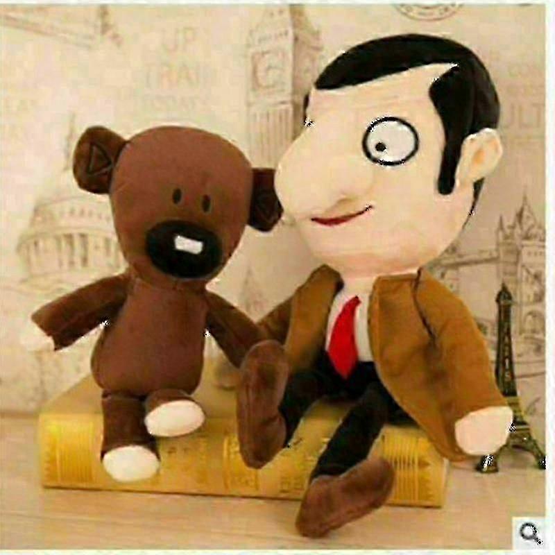 30cm Mr Bean & Teddybjörn plyschdocka - klassisk mjukispresent till barn