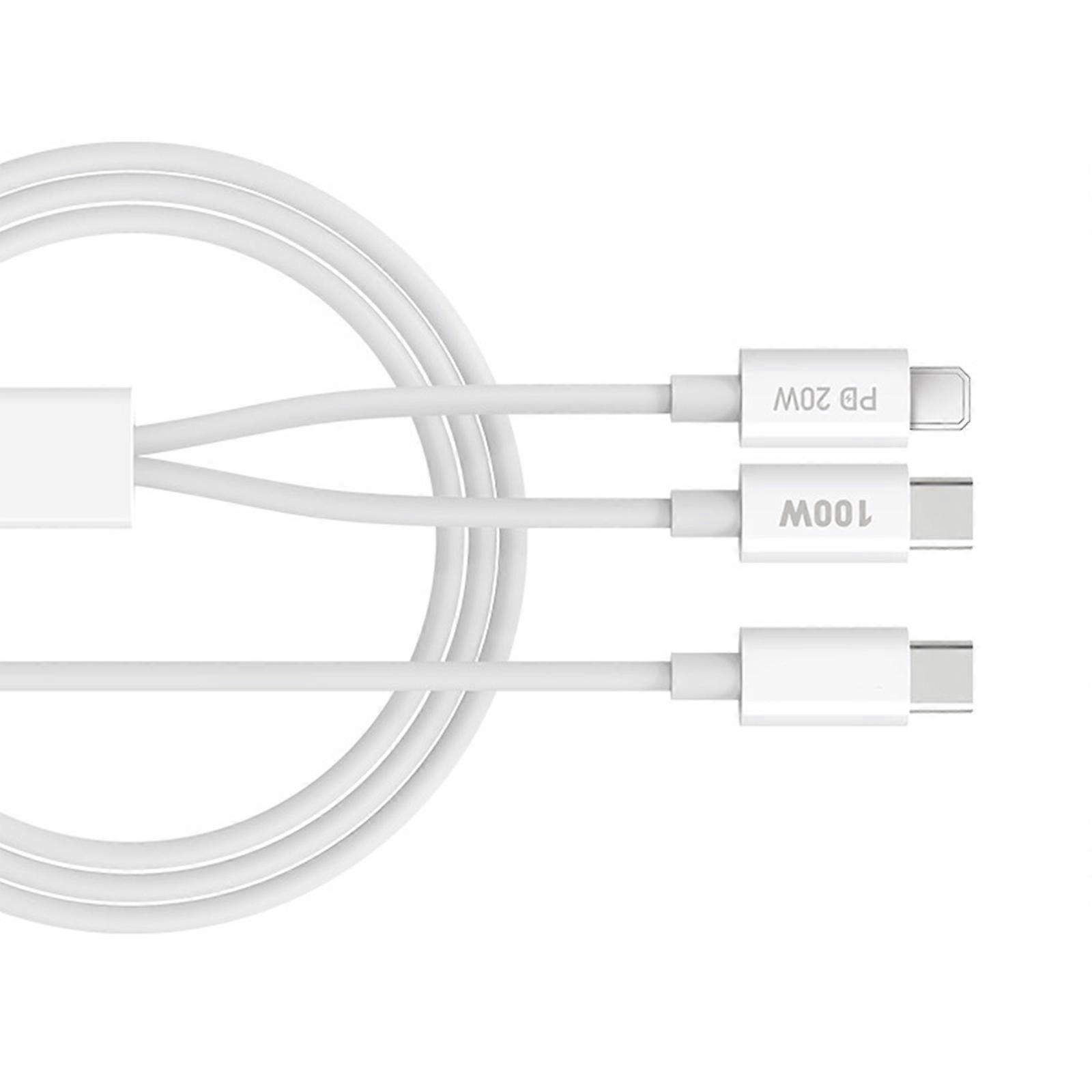 USB to USB & 8Pin Fast Charging PD20W 100W USB Charger Cable for Cellphone Tablet and More USB Device Multicolor