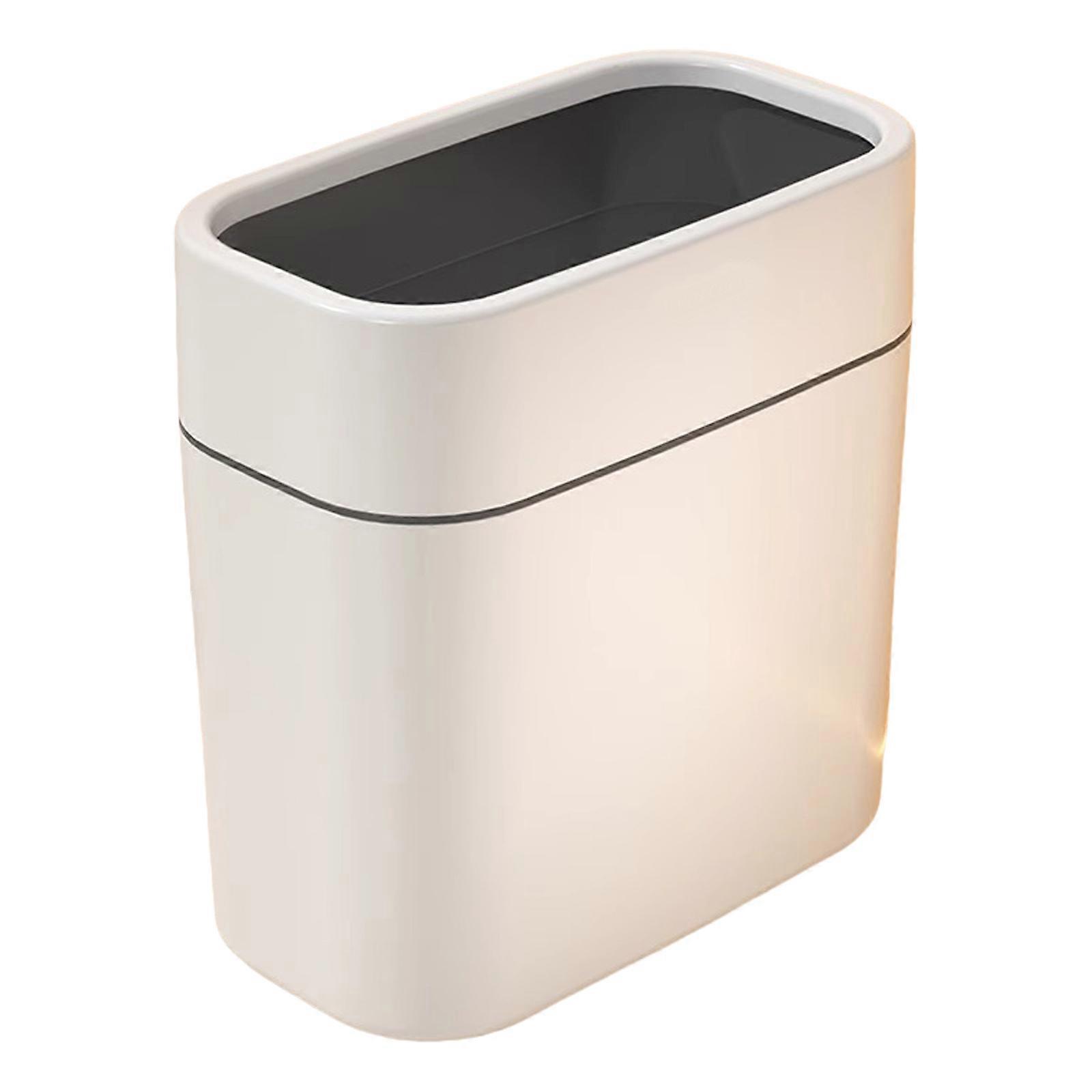 12L Bathroom Trash Can Push Top Waste Bin For Kitchen Bedroom Office For Efficient Storage And Cleanliness Easy Open Multicolor