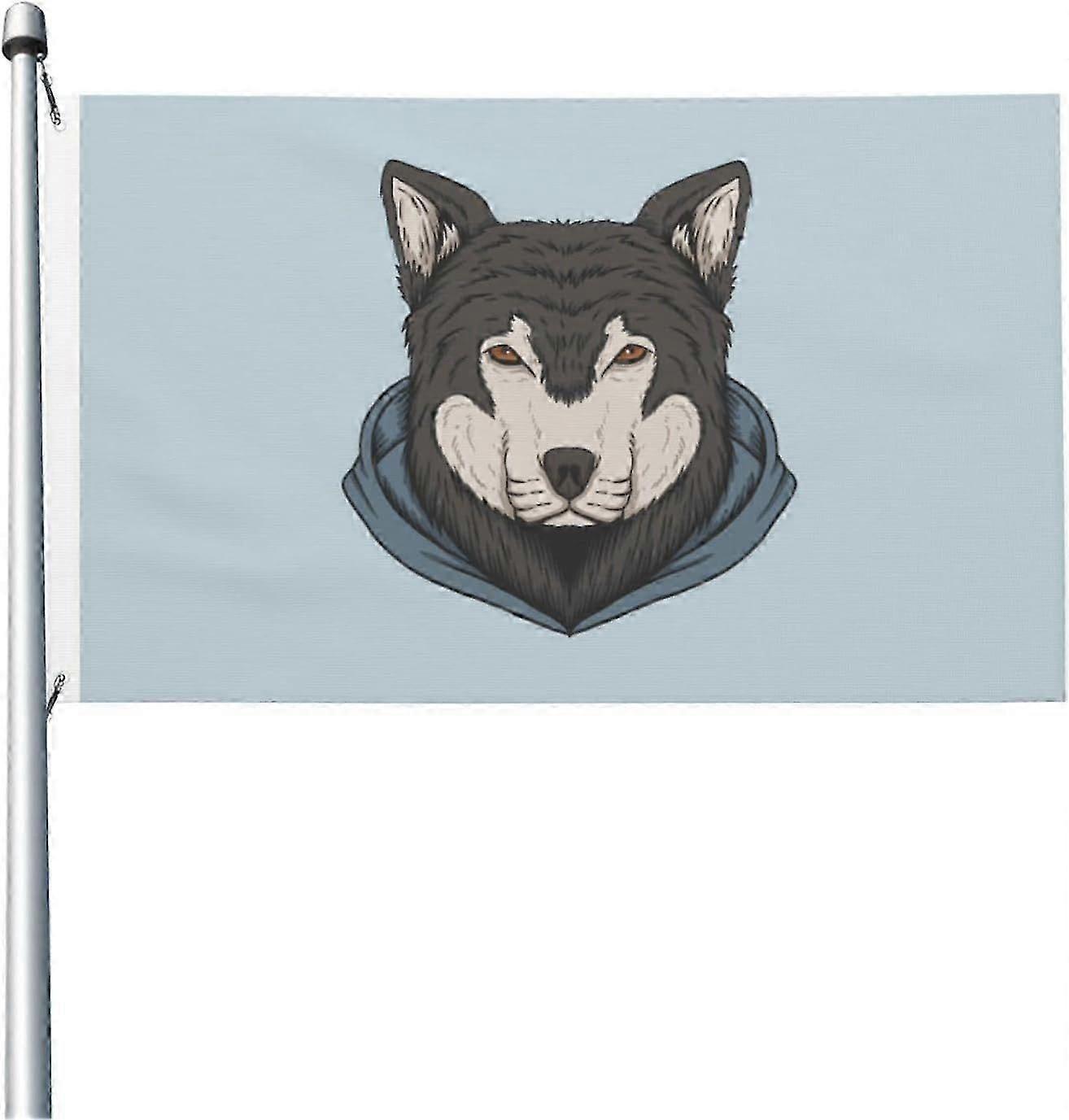Cool Wolf Flag Mode A-3211