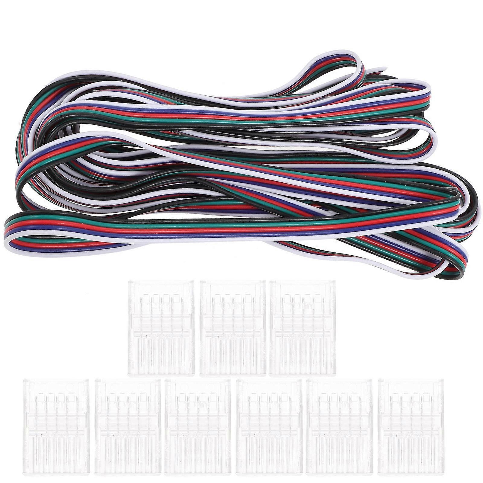 Light Bar Connector LED Tape Terminal Connectors Strip Lights Kit Solderless 5 Pin Conductor