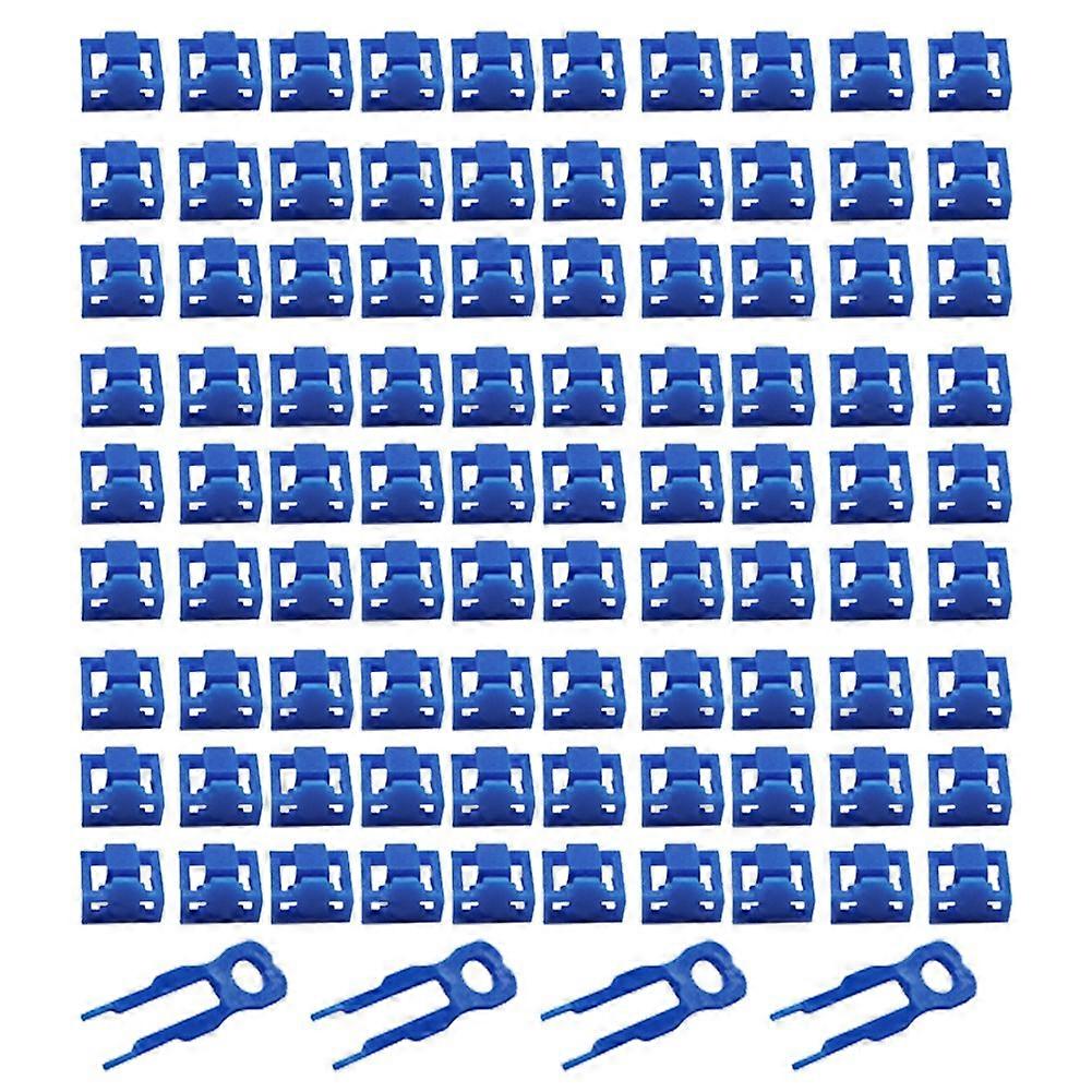 RJ45 Port Lock Kit with Key Ethernet Port Security Blocker, Anti Dust Cap Protector for Router & Computer Ports,Blue