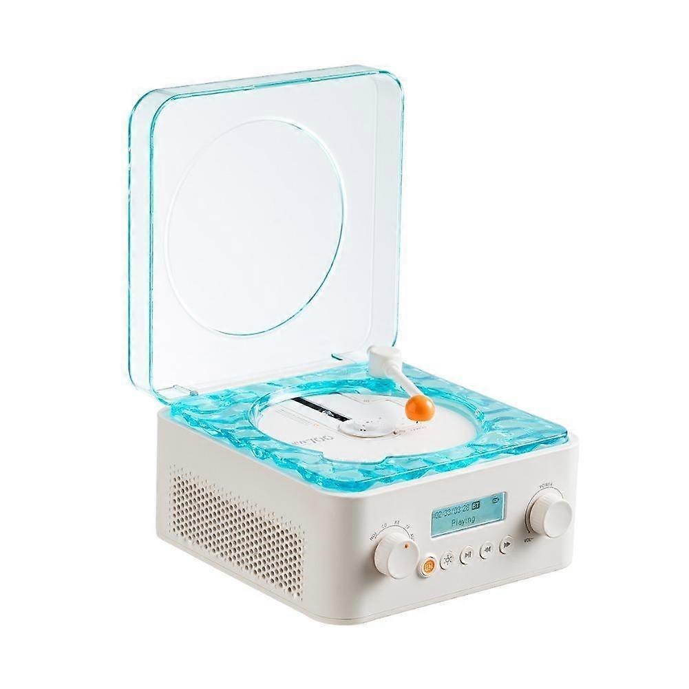 For KAWOO KW700 Retro CD Player Speaker with Bluetooth White Noise Projection Light Portable HiFi Sound
