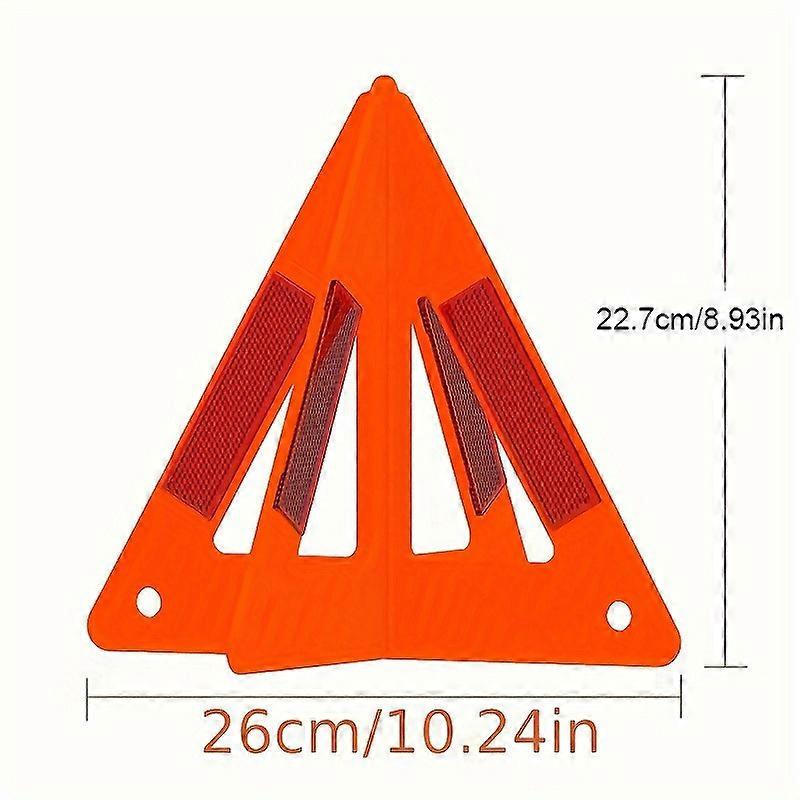 Car Safety Reflective Triangle Warning Sign Kit Portable High Visibility Roadside Signal for Vehicles