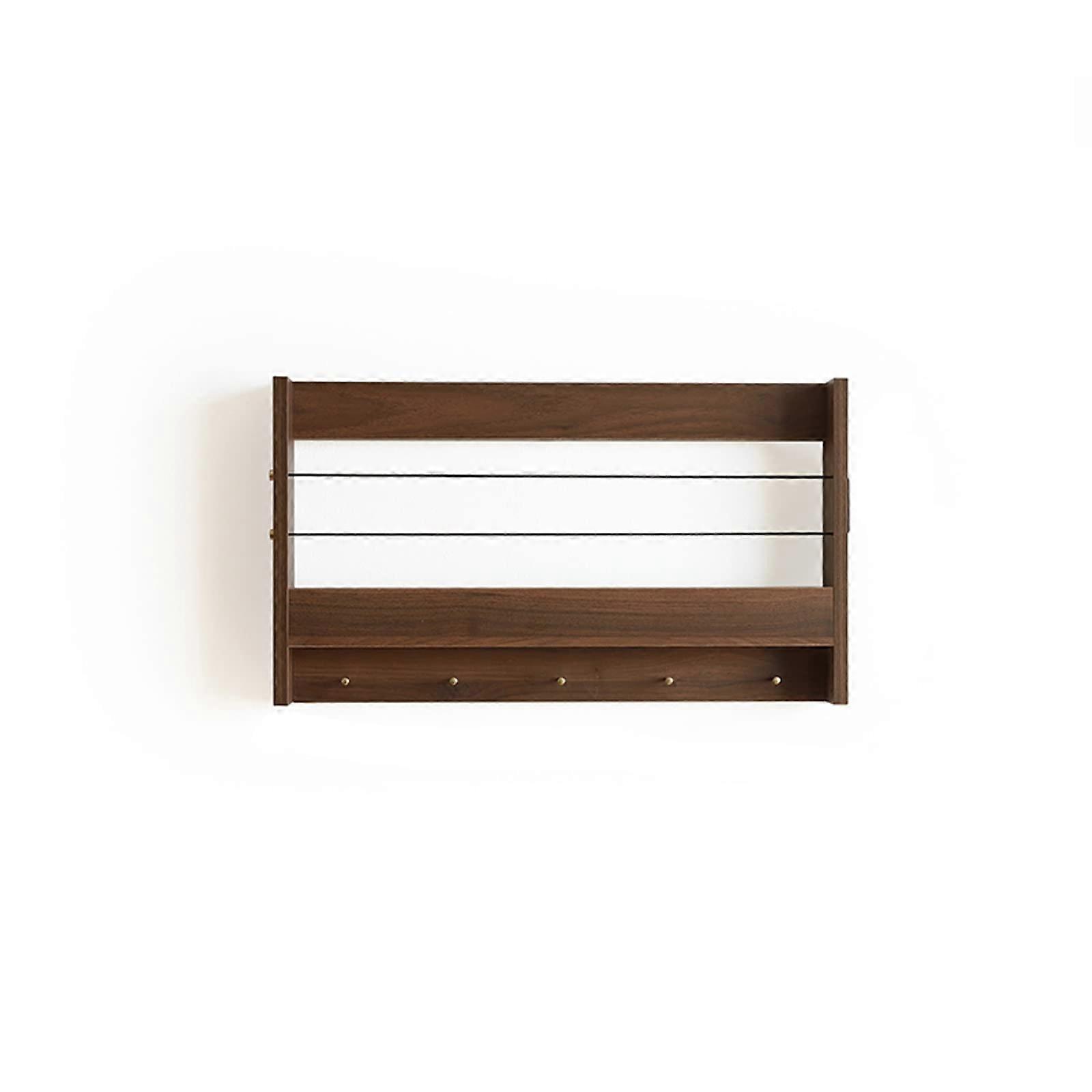 Bookshelf WallMounted Wooden With Hook Color B Wall Magazine Storage Rack MultiPurpose Hook Display Bookcase