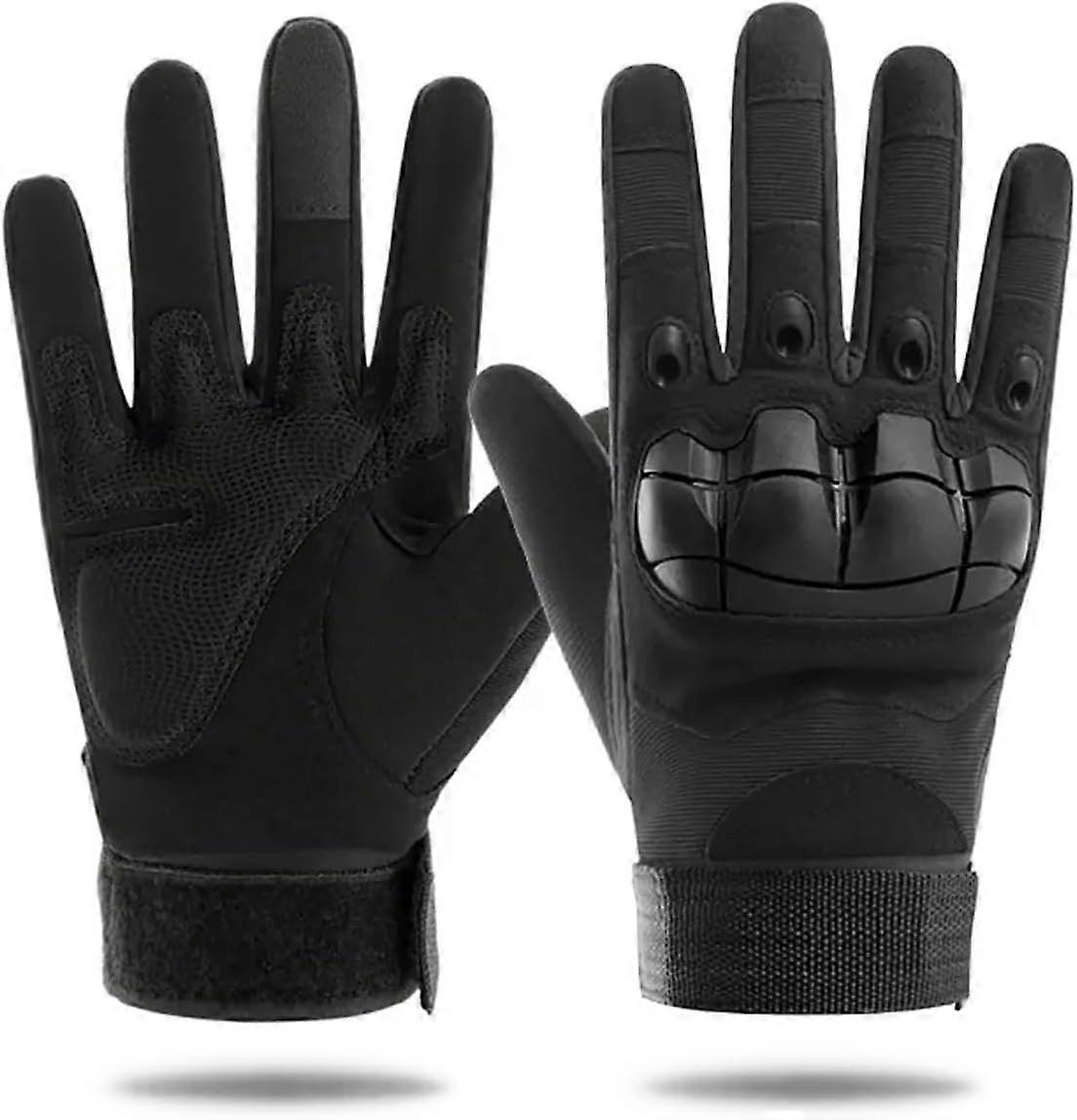 Tactical Gloves with Knuckle Protection, Breathable and Anti-Slip, Black