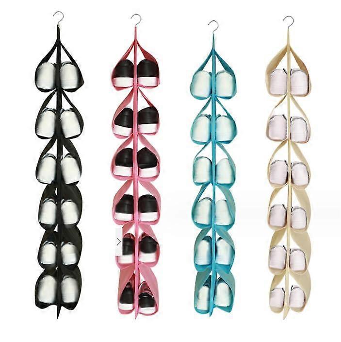 Hanging Shoe Organizer Over the Door Space Saving Foldable Multi Layer Shoe Storage Bag