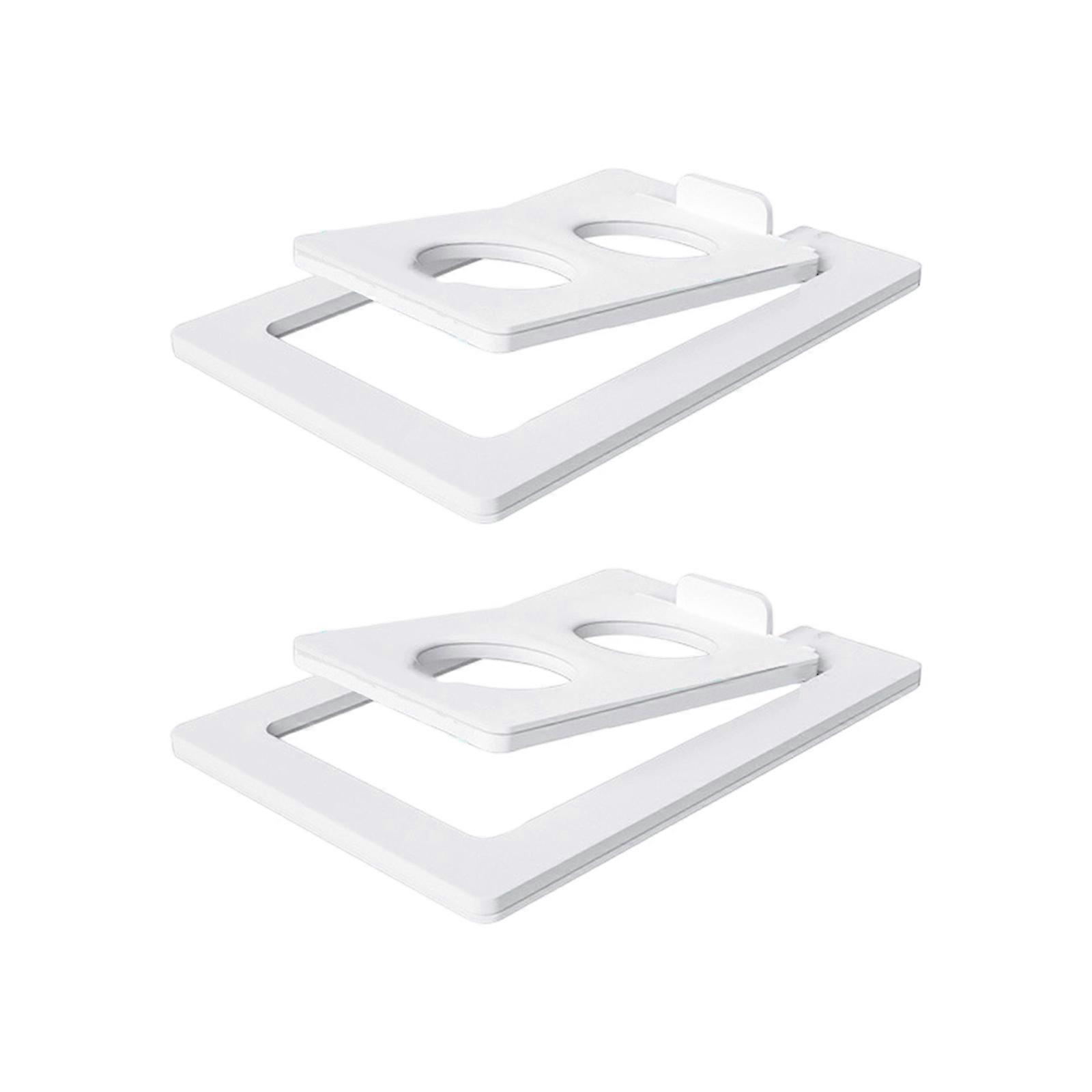 2Pcs Robust Construction Speaker Mounts Supporting 8 Inch Speakers Including Nonslip Accent and Enjoy Flexibility  White S