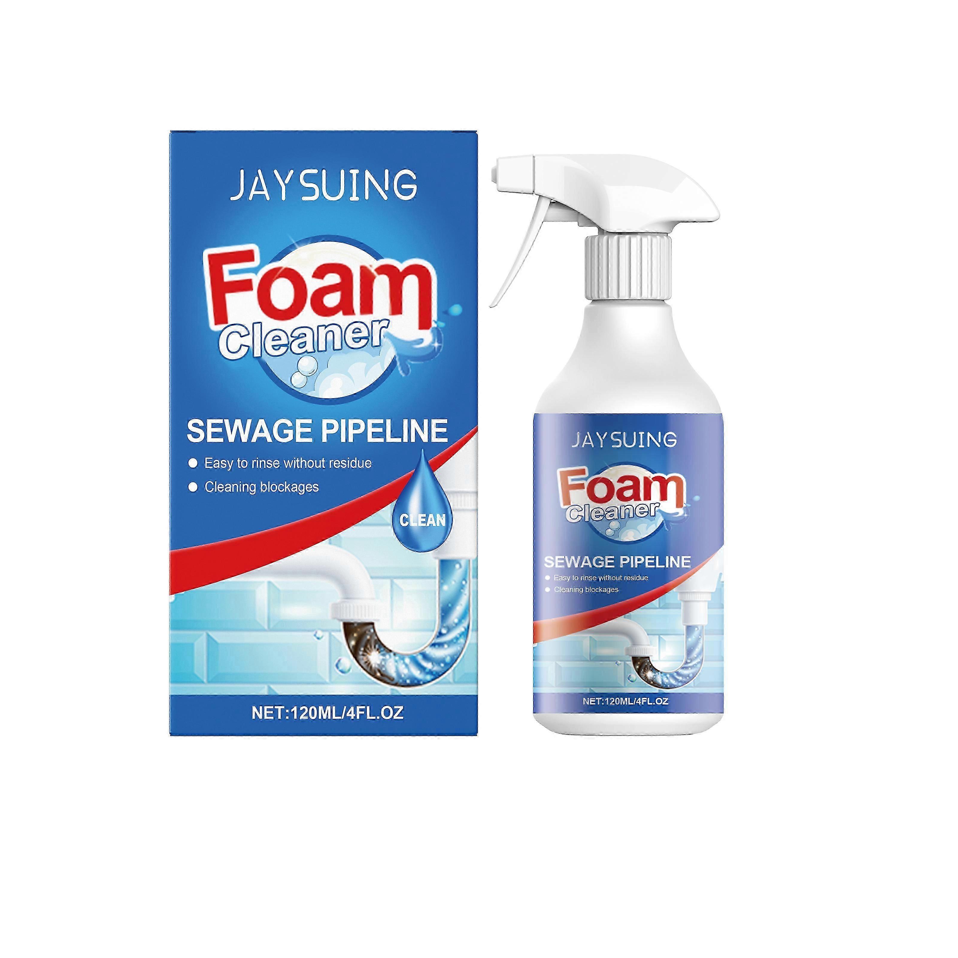 Powerful Drain Foam Cleaner  Unclogs, Removes Grease  Keeps Pipes Clear Safely