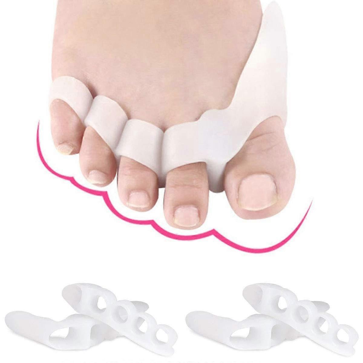 Bunion Corrector and Gel Toe Separator for Pain Relief, Toe Alignment, Prevent Overlap (2 Pairs)