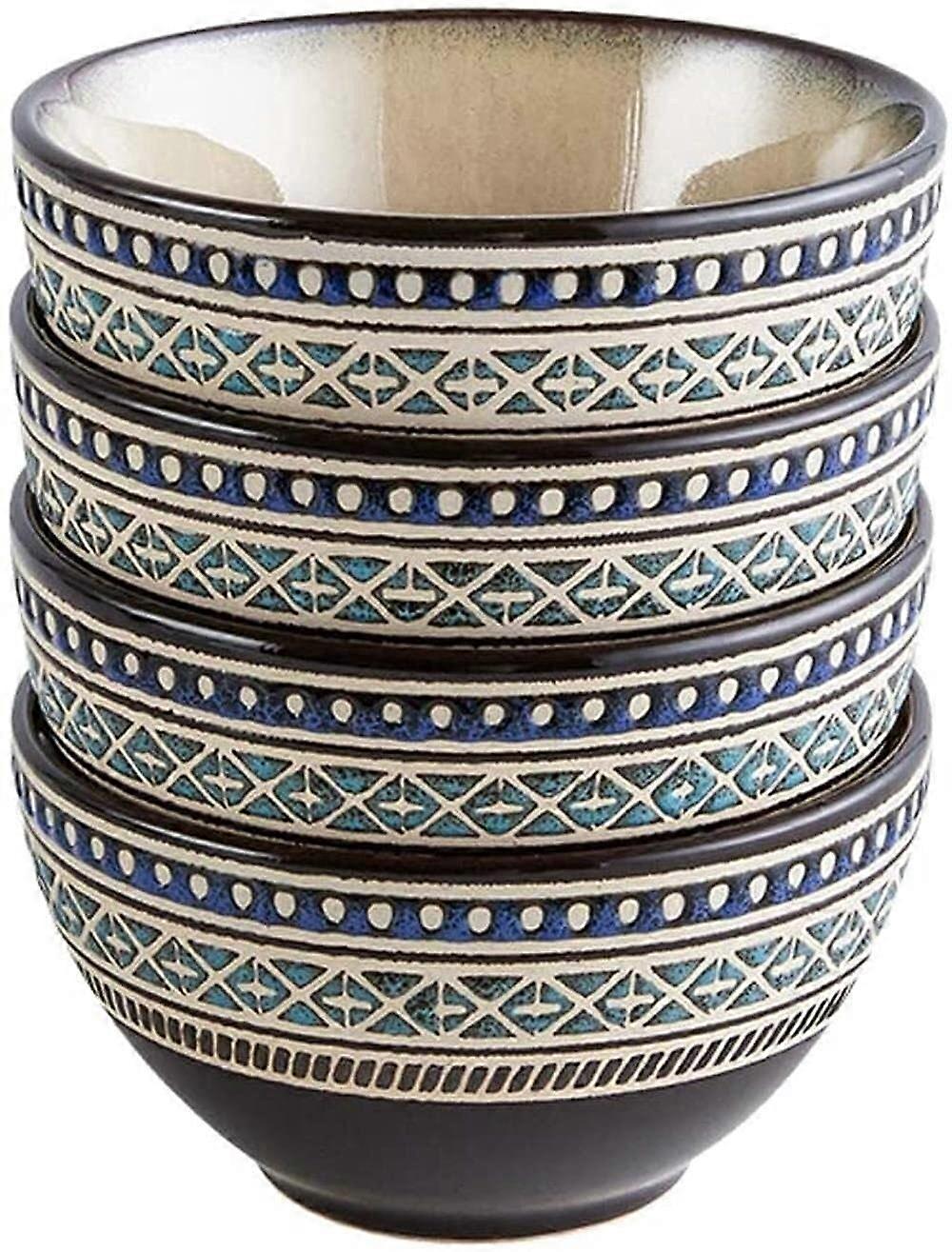 Porcelain Dinnerware Set for Family, Embossed Plates and Bowls, Microwave and Dishwasher Safe