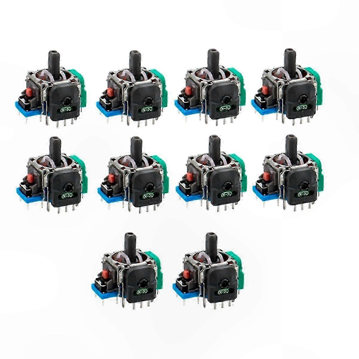 10 Pack Hall Effect Electromagnetic Joysticks for Gaming Console Controllers