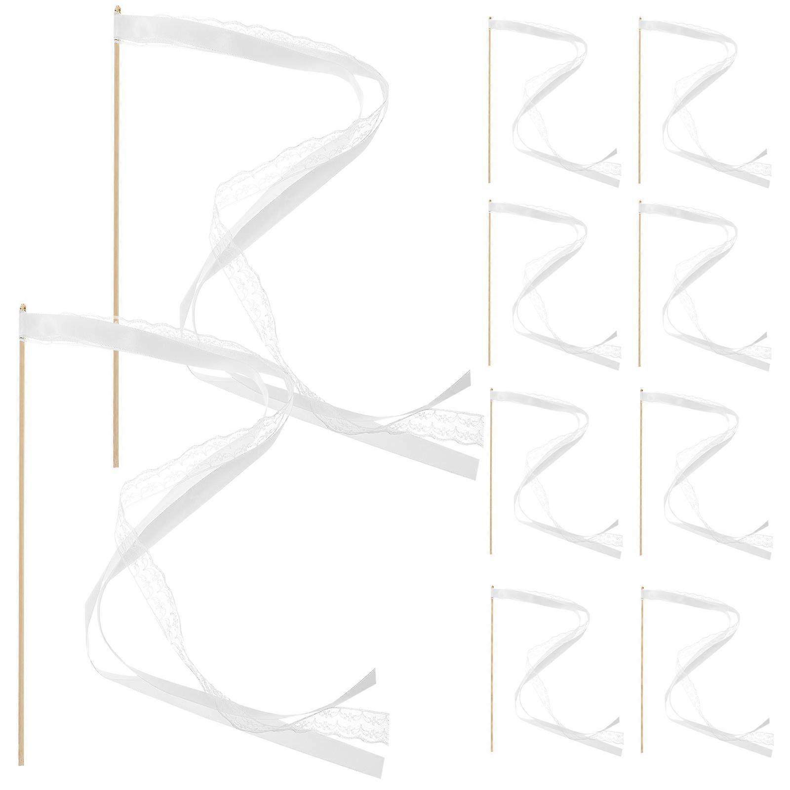 10pcs סטרימרים לחתונה מקלות סרט מקלות פיות סרט סטרימרים סרט
