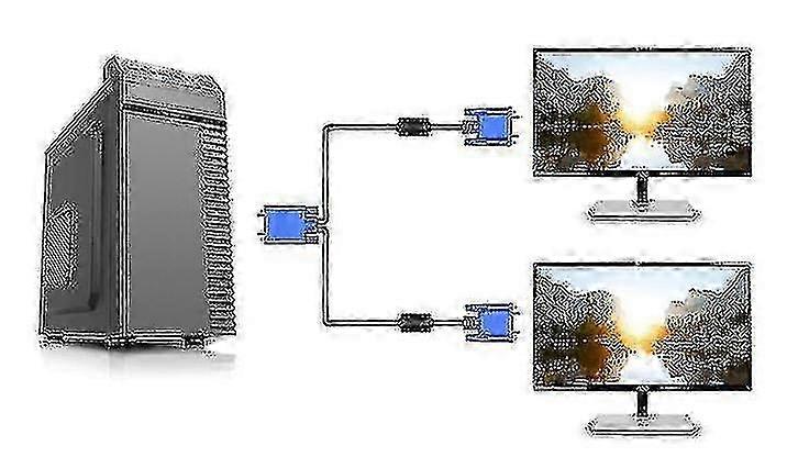 1 In 2 Out Split Screen Vga Cable