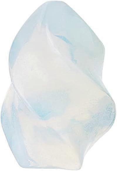 Opalite Tower Flame Opalite Stone 19x29mm Opalite Quartz Flame Tower Gemstone Display Decorations Flame Shaped Energy Stone for Gem Collection Display