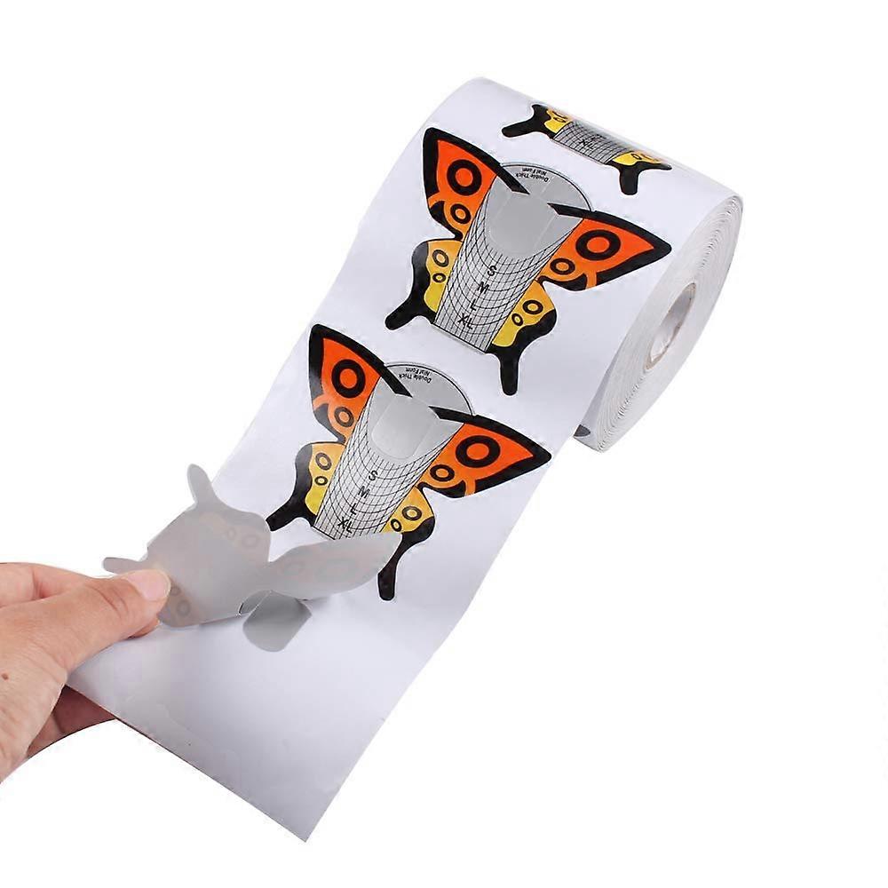 500Pcs XL SelfAdhesive Nail Extension Forms Butterfly Pattern Acrylic UV Gel Guide Stickers