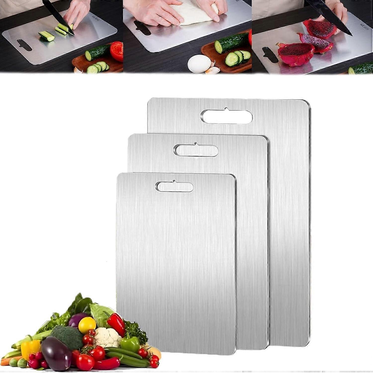 Sharpium Cutting Board, Titanium & Stainless Steel, Compatible with Kitchen Use (S)