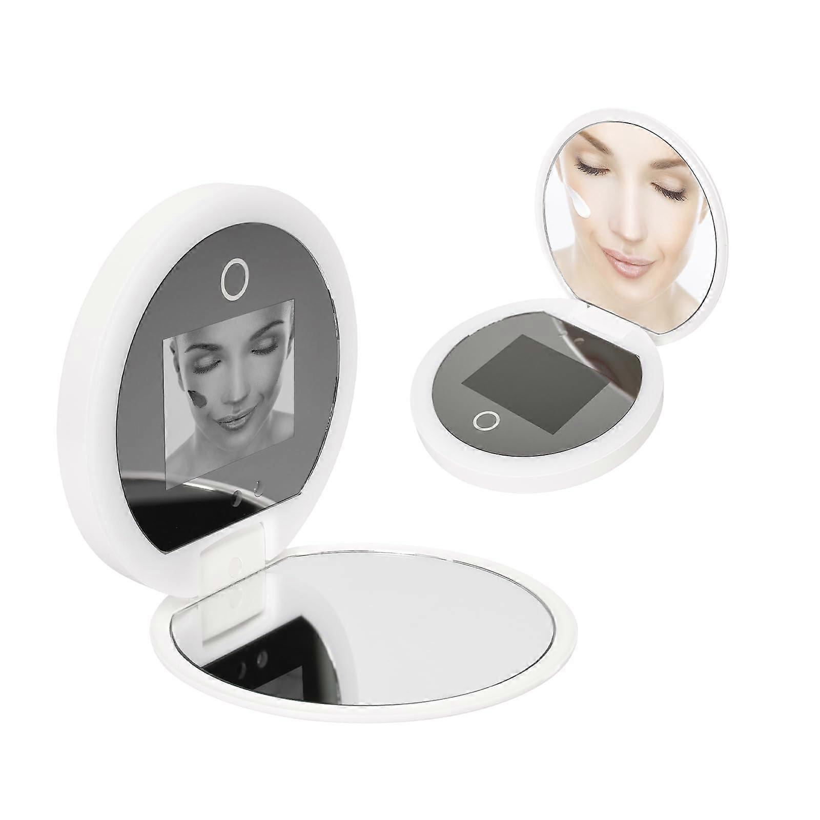 Sunscreen Detector Mirror with UV Camera, LED Lighting, Touch Control, Compact Travel Size