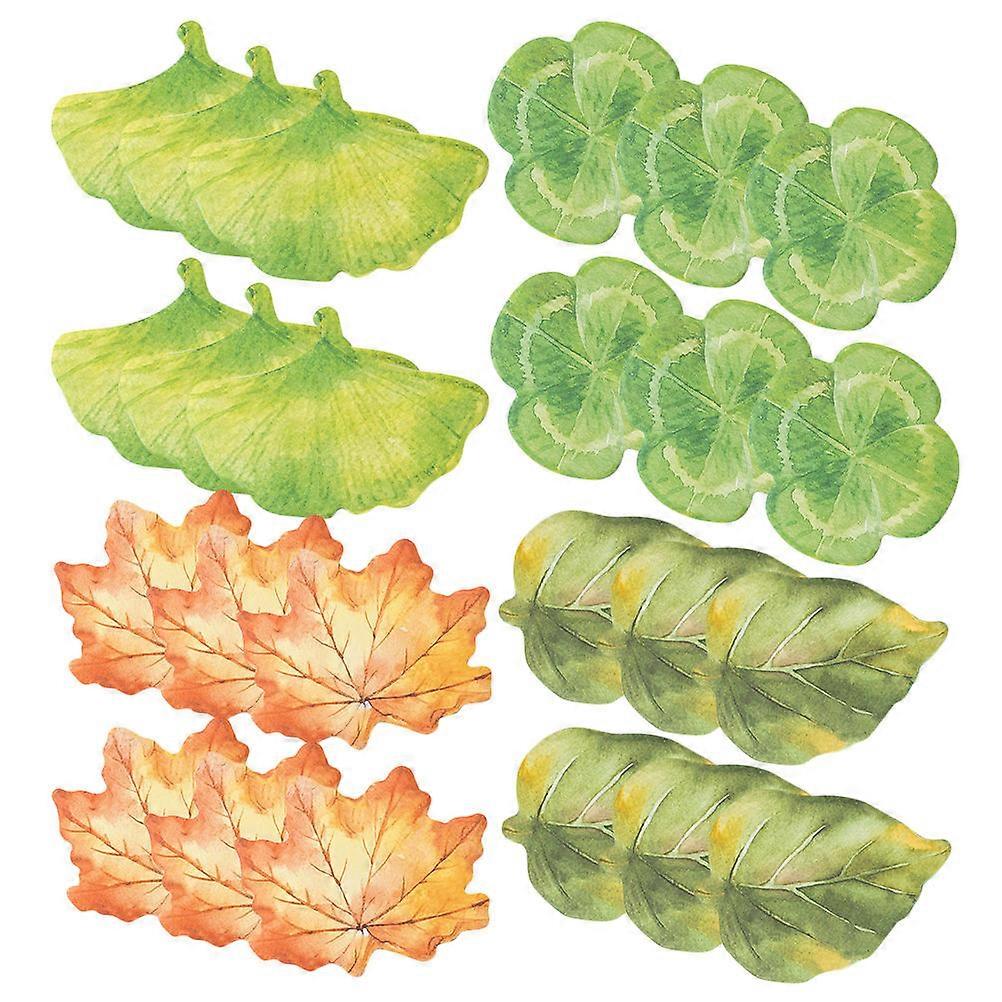 Tree Leaf Shaped Memo Notebook for Office and School 120 Sheets Adhesive Notepad